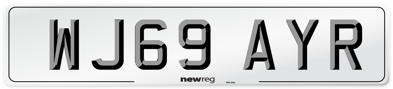 WJ69 AYR Number Plate from New Reg